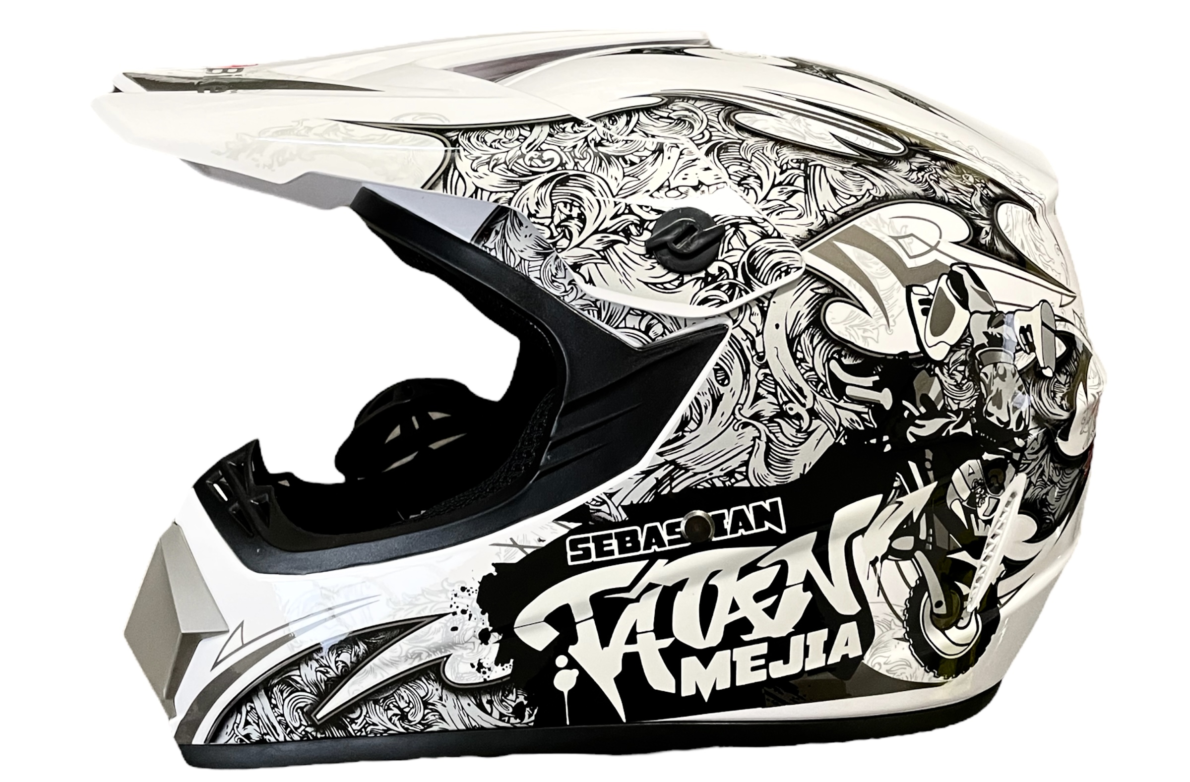 Helma racing TATAN bielo čierna L (59-60) 