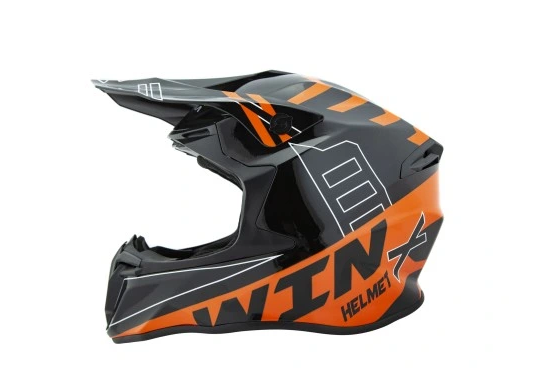 BLEXX motocross prilba čierno oranžová XL (61-62 cm) SET + okuliare