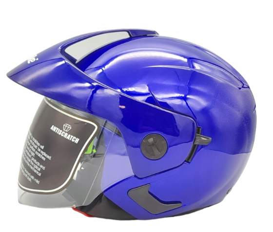 Helma na skúter modrá lesklá XS (53-54 cm)