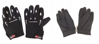 Moto rukavice čierne - junior/dospelý (22-23 cm) - atv moto cross